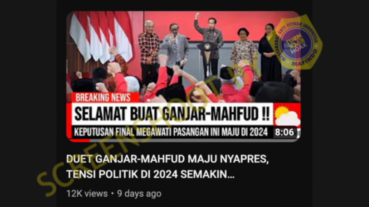 CEK FAKTA: Ganjar Pranowo - Mahfud MD Maju Di Pilpres 2024, Keputusan ...