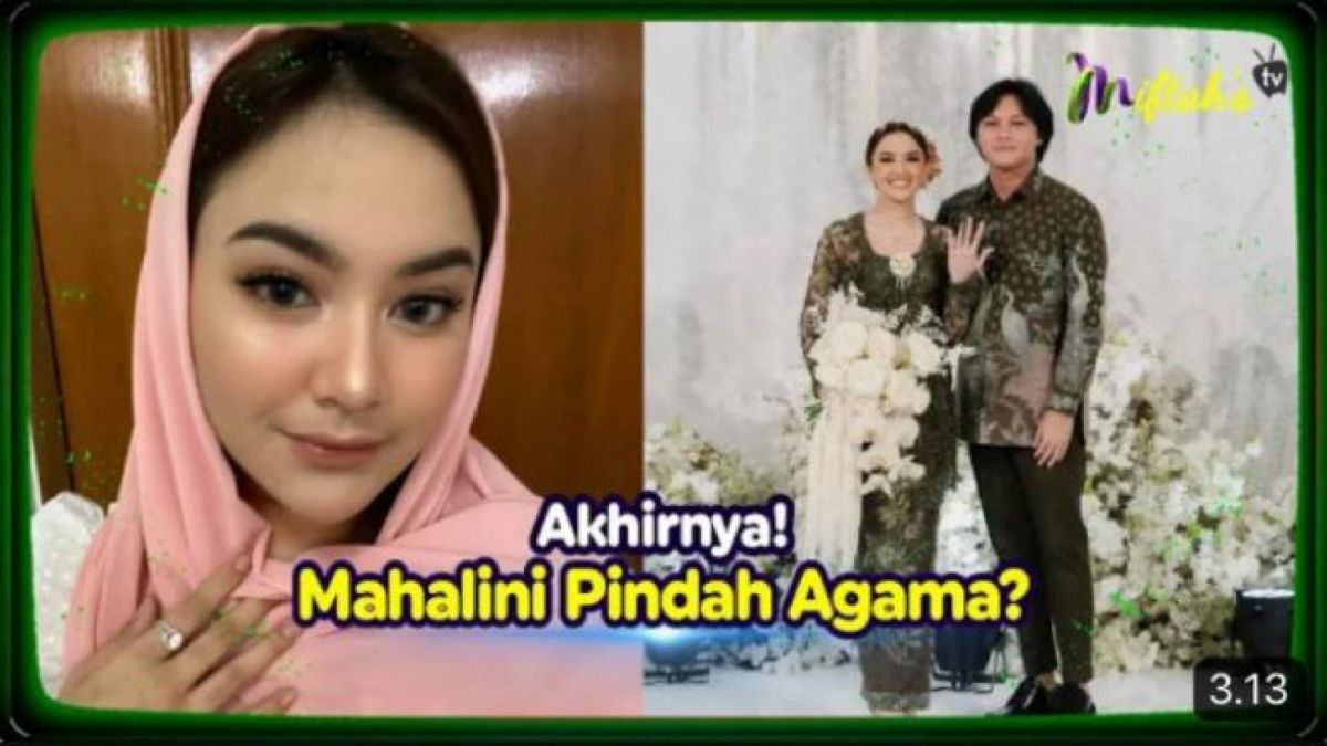 Cek Fakta Mahalini Pindah agama alias mualaf usai dilamar Rizky Febian. (YouTube)