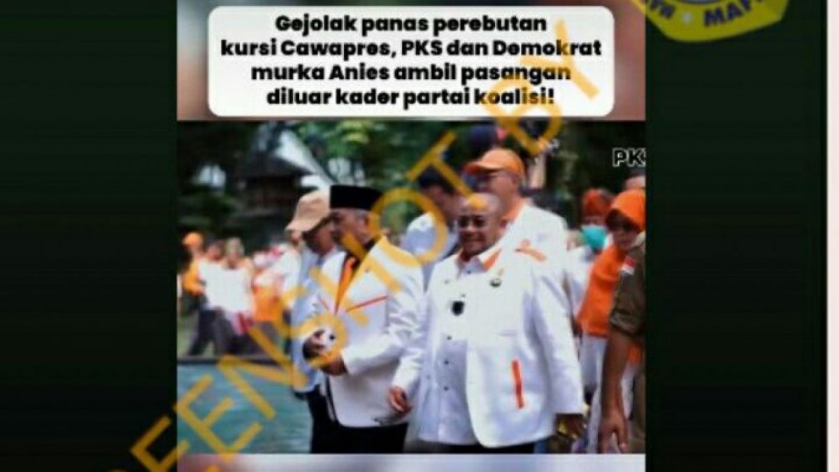 Cek Fakta: Anies Baswedan pilih pasangan Cawapres di luar partai koalisi, PKS dan Demokrat Murka. (Facebook)