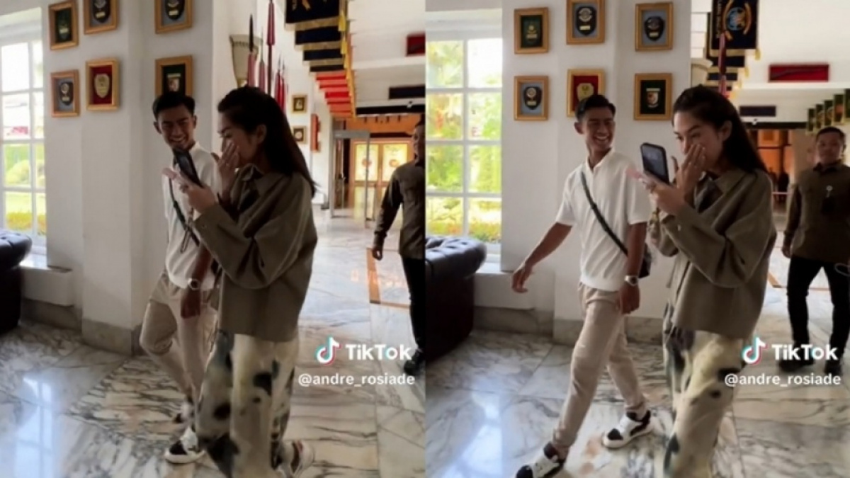 Potret Azizah Salsha dan Pratama Arhan Diundang Prabowo. (Instagram/@andre_rosiade)