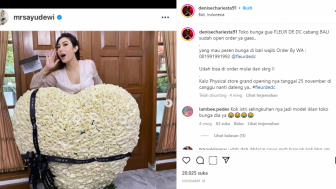 Ayu Dewi Jadi Model Iklan Toko Bunga Denise Chariesta di Bali: Sudah Open Order Ya Gaes