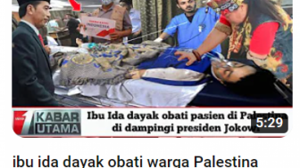 Cek Fakta: Didampingi Jokowi, Ida Dayak Obati Warga Palestina yang Terluka karena Serangan Israel, Benarkah?