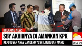 CEK FAKTA: Anas Urbaningrum Bebas, SBY Diamankan Secara Paksa KPK, Benarkah?