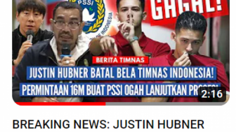 Cek Fakta: BREAKING NEWS! Minta Uang Rp16 Miliar, Justin Hubner Gagal Bela Timnas Indonesia, Benarkah?