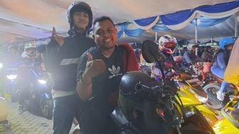 Pemudik Motor Asal Jogja Rela 24 Jam Berkendaara Demi Bertemu Orang Tua