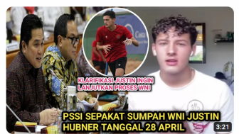 Cek Fakta: Berubah Pikiran, Justin Hubner Setuju Bela Timnas Indonesia Tanpa Dibayar, Benarkah?