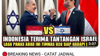 Cek Fakta: Breaking News! Catat Jadwal Timnas Indonesia vs Israel, Laga Panas Abad Ini, Benarkah?