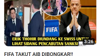 Cek Fakta: FIFA Takut Aib Terbongkar! Sanksi untuk PSSI Dihapus, FIFA Minta Maaf, Benarkah?