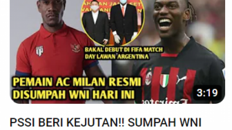 Cek Fakta: Pemain AC Milan Resmi Disumpah WNI Hari Ini, Bakal Debut Saat Timnas Lawan Argentina, Benarkah?