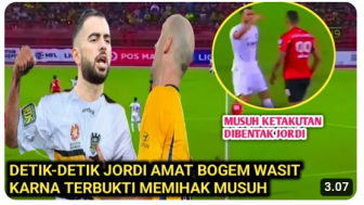 Cek Fakta: Jordi Amat Tonjok Gigi Wasit, Jadi Preman di Liga Malaysia, Benarkah?