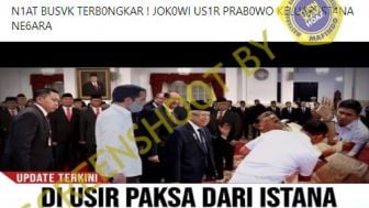 CEK FAKTA: Niat Busuk Terbongkar! Presiden Jokowi Usir Prabowo Keluar Istana Negara, Benarkah?