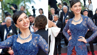 Pesona Kecantikan Raline Shah Pakai Kebaya di Festival Film Cannes 2023 Jadi Sorotan Media Internasional