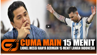 CEK FAKTA: Lionel Messi Hanya Bermain 15 Menit Melawan Timnas Indonesia