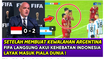 CEK FAKTA: FIFA Tak Percaya Timnas Indonesia Tahan Argentina dengan Skor 2-0