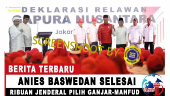 CEK FAKTA: Ribuan Jendral Deklarasi Ganjar-Mahfud Demi Selamatkan NKRI, Benarkah?