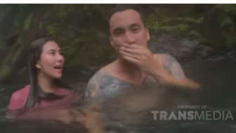 Tonton Video Syahnaz dan Rendy Kjaernett Basah-basahan di Air Terjun, Dilakukan Saat Lady Nayoan Hamil?