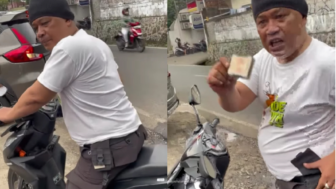 Tak Terima Ditegur Karena Merokok Saat Berkendara, Pemotor Ini Ngotot Ngaku Polisi