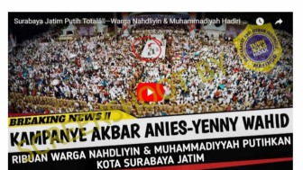 CEK FAKTA: Warga Nahdliyin dan Muhammadiyah Surabaya Hadiri Kampanye Duet Anies Baswedan-Yenny Wahid, Benarkah?