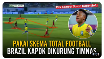 Cek Fakta: Brasil Dibuat Mati Kutu Saat Lawan Timnas Indonesia, Vinicius Jr Susah Dapat Bola, Benarkah?