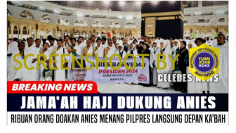 CEK FAKTA: Ribuan Jamaah Haji Doakan Anies Baswedan Menang Pilpres 2024 di Depan Kabah
