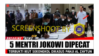 Terbukti Sekongkol Soal Kasus Pimpinan Ponpes Al-Zaytun Panji Gumilang, 5 Menteri Jokowi Dipecat, Benarkah?