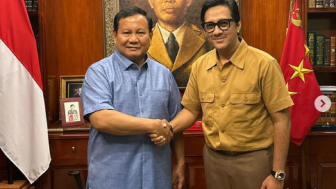 Andre Taulany Temui Prabowo Subianto, Sinyal Bakal Nyalon Lagi?