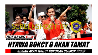 Gibran Pimpin Pasukan Tuntut Rocky Gerung Dipenjara Seumur Hidup, Benarkah?