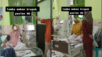 Viral Pasien Rumah Sakit Meriahkan HUT ke-78 RI, Gelar Lomba Makan Kerupuk di Atas Kasur Sambil Diinfus