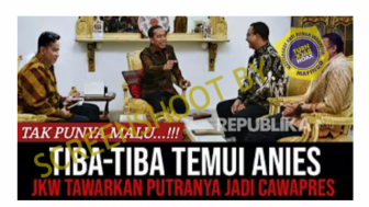 Jokowi Tawarkan Gibran Rakabuming Raka Jadi Cawapres Anies Baswedan, Benarkah?