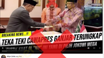 Waspada Kabar Hoax Cawapres Ganjar Pranowo: Teka Teki Cawapres Temui Titik Terang, Sosok Kuat NU Dipilih Jokowi dan Mega