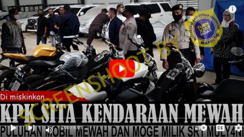 CEK FAKTA: Sri Mulyani Dimiskinkan! Puluhan Mobil Mewah dan Moge Disita KPK, Benarkah?