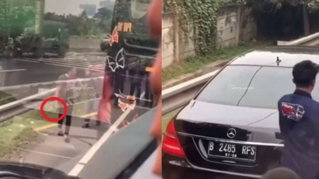 Viral Aksi Koboi Jalanan Di Tol Pengemudi Pelat Rfs Acungkan Pistol Ke