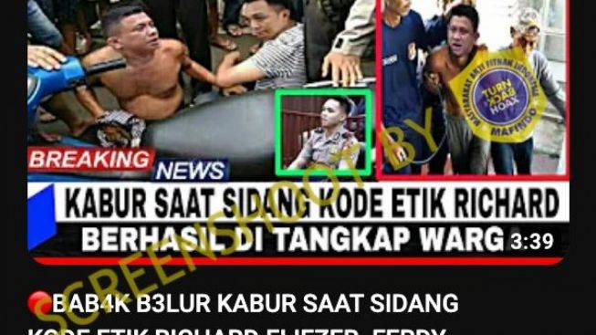 CEK FAKTA: Ferdy Sambo Babak Belur Saat Kabur dari Sidang Kode Etik Bharada E Richard Eliezer