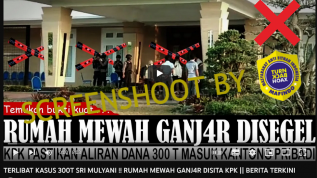 CEK FAKTA: Rumah Mewah Ganjar Pranowo Disita KPK, Terkait Aliaran Dana 300 T, Benarkah?