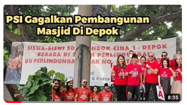 Cek Fakta: Demi Minoritas, PSI Gagalkan Pembangunan Masjid di Depok, Benarkah?