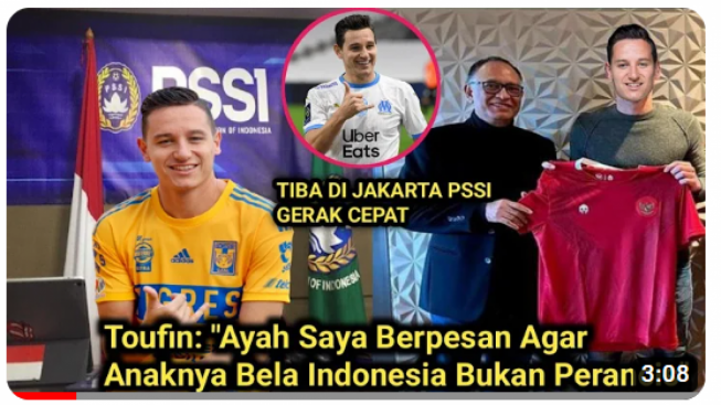 Cek Fakta: Ayah Pemain Prancis Florian Thauvin Orang Jawa, Dapat KTP Gratis dari PSSI, Benarkah?