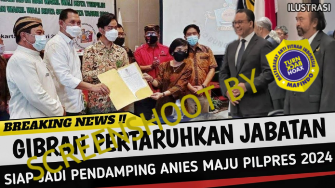 CEK FAKTA: Siap Pertaruhkan Jabatan Wali Kota Solo, Gibran Dampingi Anies Baswedan Maju Pilpres 2024