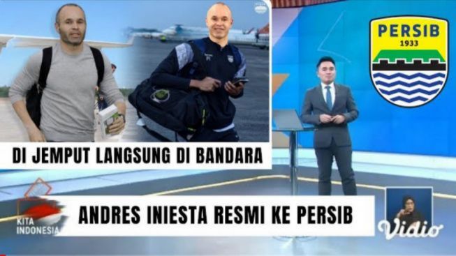 CEK FAKTA: Dijemput di Bandara, Legenda Barcelona Andres Iniesta Resmi Merapat ke Persib Bandung, Benarkah?