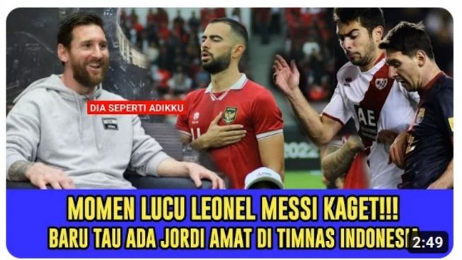 Cek Fakta: Lionel Messi Kaget Baru Tahu Timnas Indonesia Dibela Jordi Amat, Benarkah?