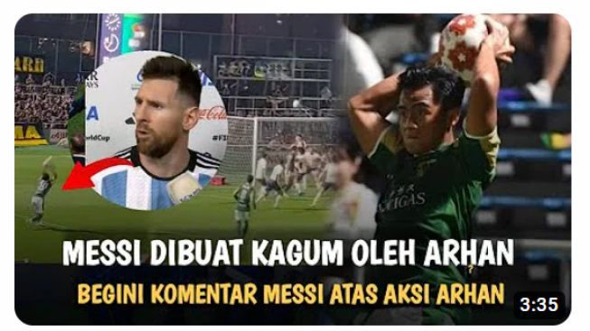 Cek Fakta: Lionel Messi Dibuat Kagum dengan Lemparan Roket Pratama Arhan, Benarkah?