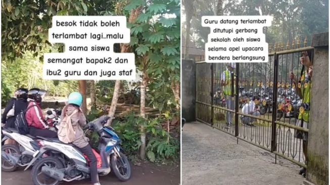 Viral Guru Telat Datang, Gerbang Sekolah Dijaga dan Ditutup Siswa