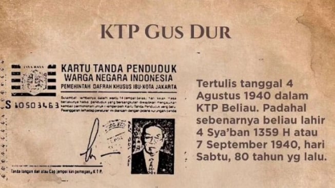 Cerita Dibalik Ultah Gus Dur Dirayakan 2 Kali, Hari Ini 7 September yang Asli