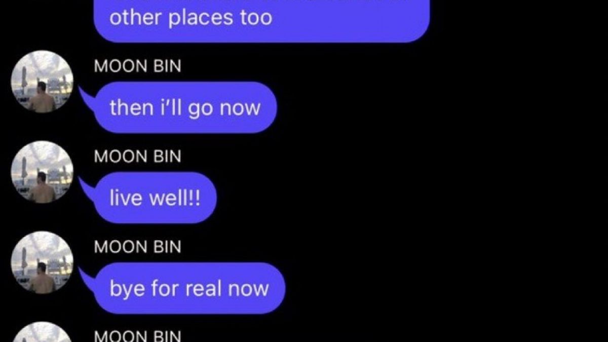 Pesan singkat Moonbin ASTRO.