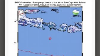 Bali Diguncang Gempa Bumi Magnitudo 5.2, Getaran Terasa hingga Lombok NTB
