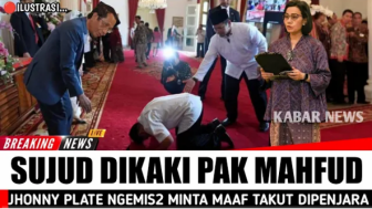 CEK FAKTA: Johnny G Plate Rela Sujud di Kaki Mahfud MD Minta Ampun Takut Dipenjara