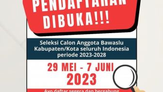 Lowongan Kerja, Seleksi Calon Anggota Bawaslu Seluruh Indonesia Periode 2024-2028 Resmi Dibuka, Simak Persyaratannya