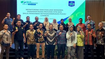 Disnakertrans NTB dan BPJAMSOSTEK Rakor Evaluasi Program Pembangunan Ketenagakerjaan