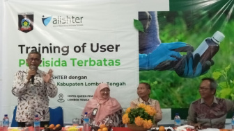 Alishter Kerjasama dengan Distan Lombok Tengah Latih Ratusan Petani Cara Penggunaan Pestisida Terbatas