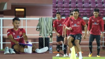 Dikabarkan Cedera, Penyerang Timnas Indonesia Dimas Drajad Ikut Latihan, Siap Lawan Turkmenistan?