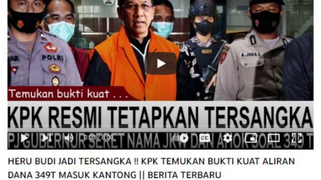 Cek Fakta: KPK Resmi Tetapkan PJ Gubernur Heru Budi Tersangka Korupsi 349 Triliun